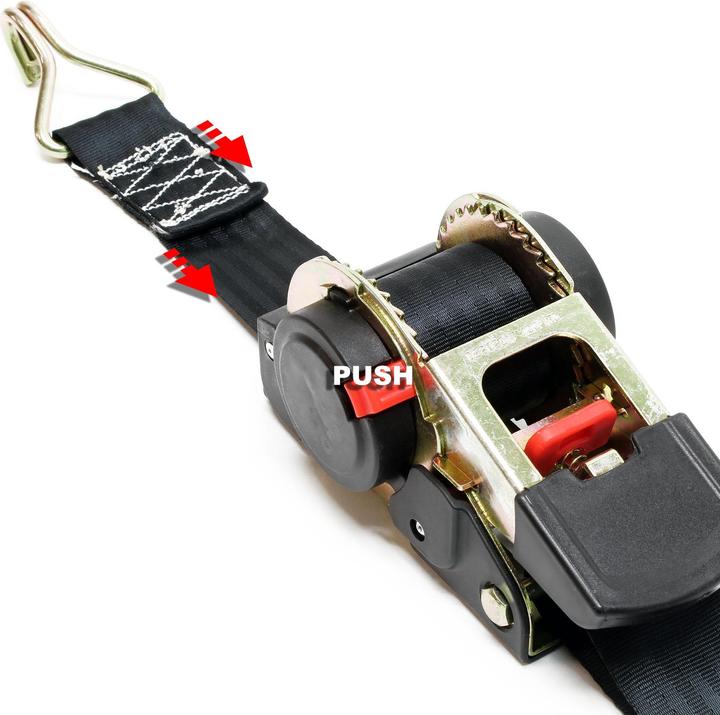 Immagine prodotto Wiltec Cinghia di ancoraggio automatica 3m 50mm 750daN PES a cricchetto auto-retrattile