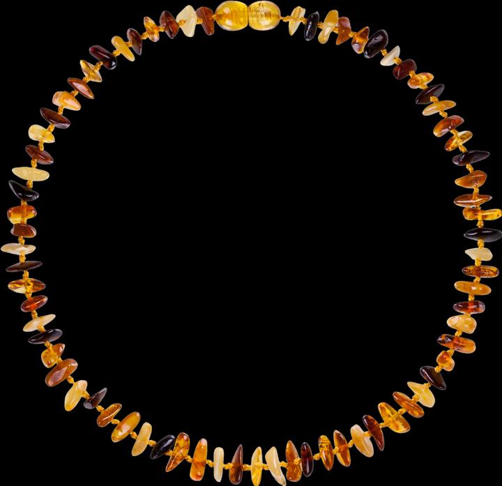 Collier d'ambre naturel style pépites