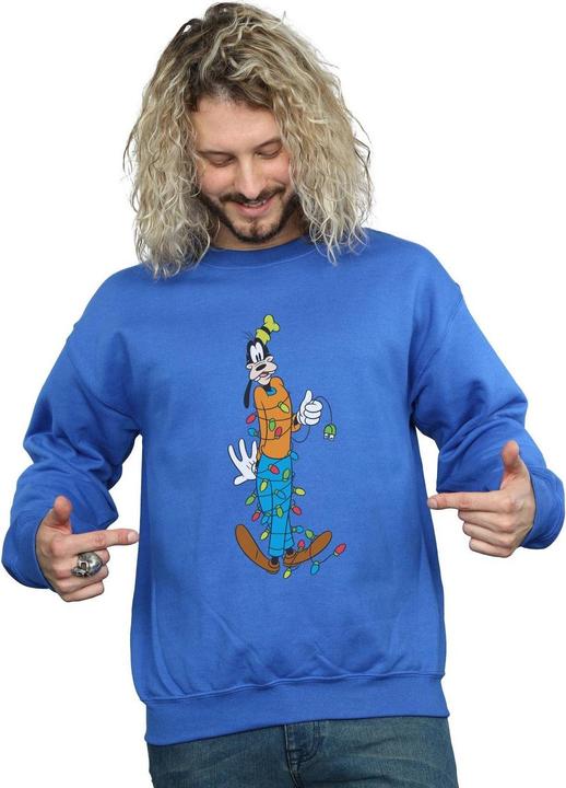 Actual product image Disney Mens Goofy Christmas Lights Sweatshirt (S)
