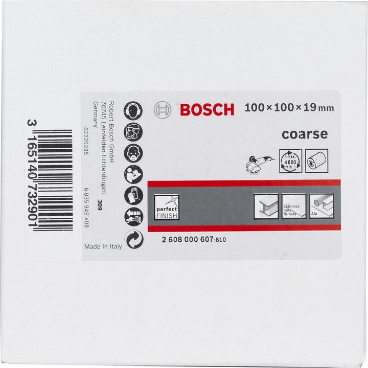 Image du produit Bosch Professional Zubehör Rouleau abrasif en non-tissé pour satineur, 19 mm, grossier, 100 mm (Croustillant)