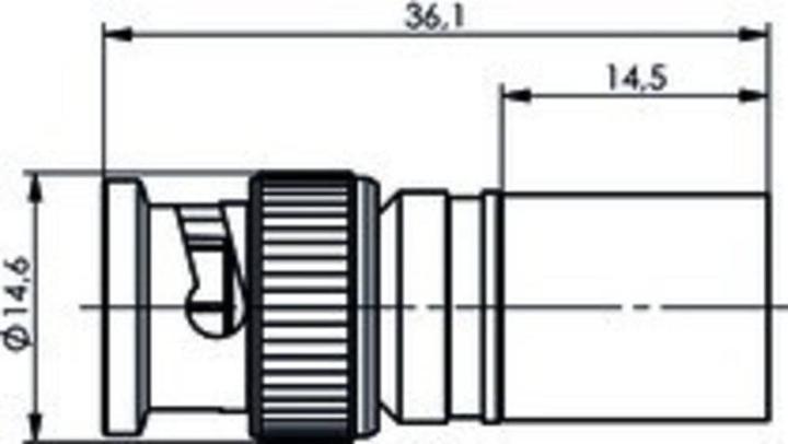 Immagine prodotto Telegärtner Connettore cavo BNC a crimpare G31 75 Ohm, a crimpare/crimpare, professionale, A3318, G31 (RG-11A/U)