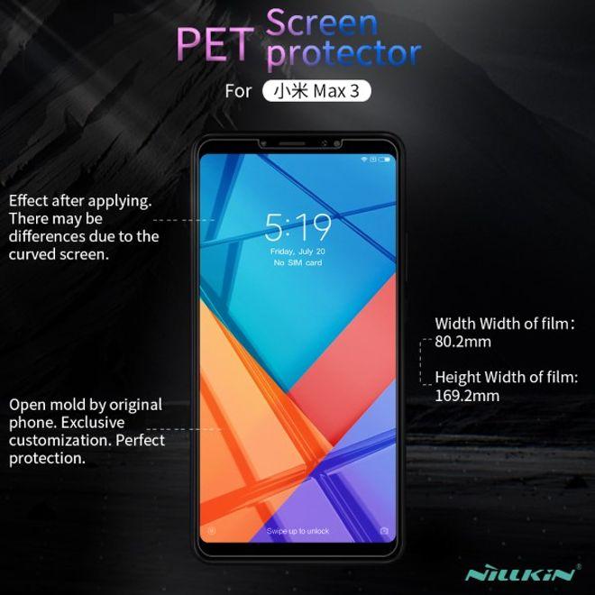 Actual product image Nillkin Super Clear Series Protective Film (1 Piece, Mi Max 3)