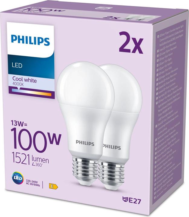 Immagine prodotto Philips Lampadine LED (E27, 13 W, 1521 lm, 2 x, E)