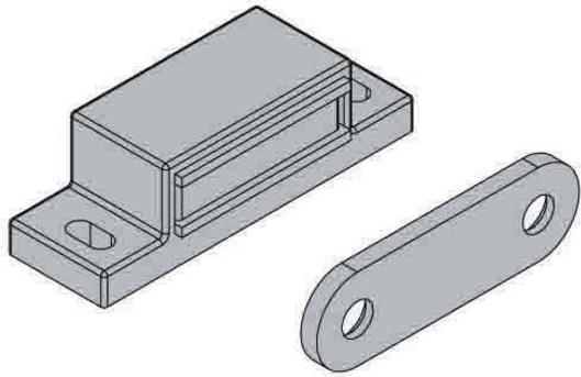 Actual product image Hettich Magnetschnpper wei, 3-4 kg, 4 Stck