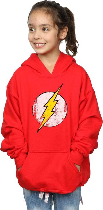 Actual product image Girls Flash Distressed Logo Hoodie (128)