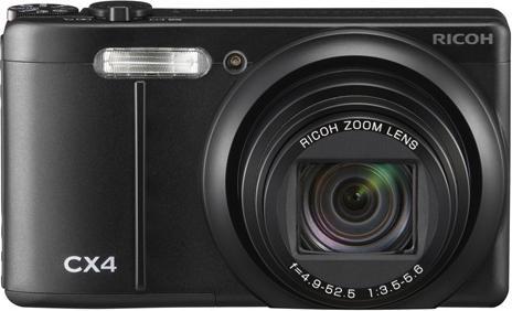 RICOH Caplio CX4, 10 MP, 10,7x WW-zoom, HD-films, zwart