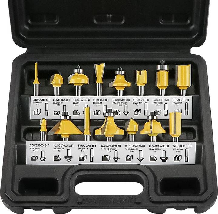 Actual product image Anesty 15tlg. Fräser Set für Oberfräsen