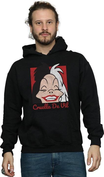 Immagine prodotto Disney Cruella De Vil Cropped Head Felpa con Cappuccio Uomo (XL)