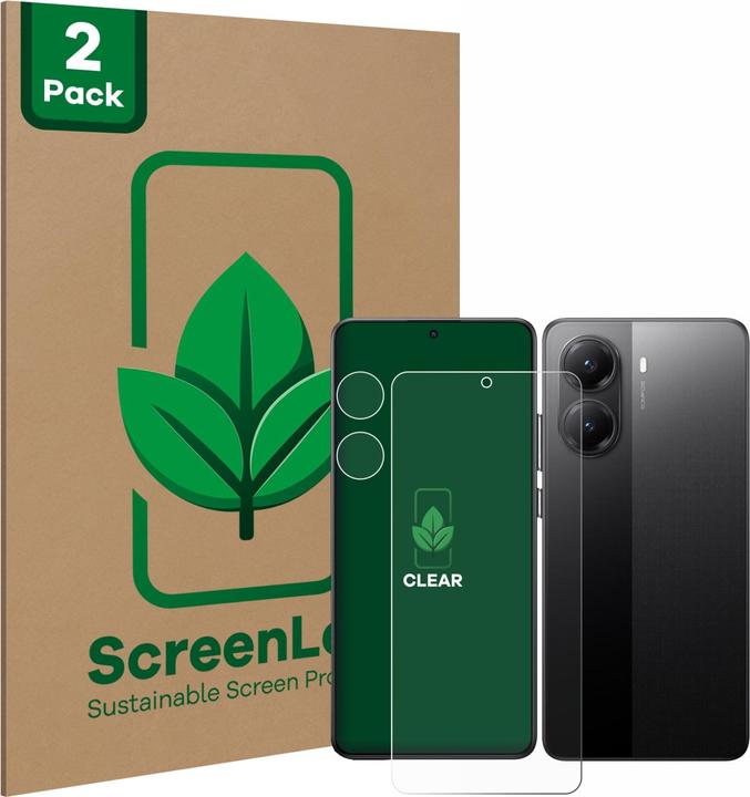 Image du produit ScreenLeaf Film de protection d'écran, Protection d'écran Écologique, Clear, Anti-Rayures (2 pièce(s), Xiaomi Poco X7 Pro)