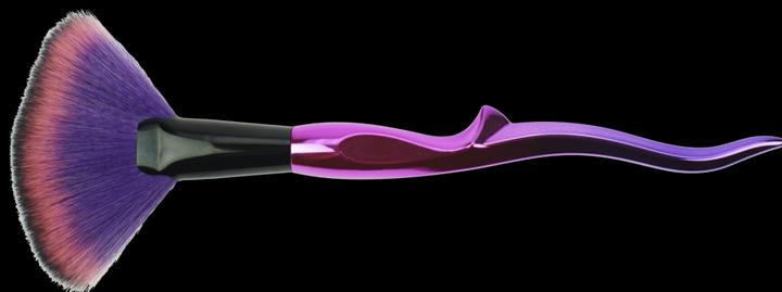 Fächerpinsel "Pink/Schwarz" feines Synthetik-Haar (Set)