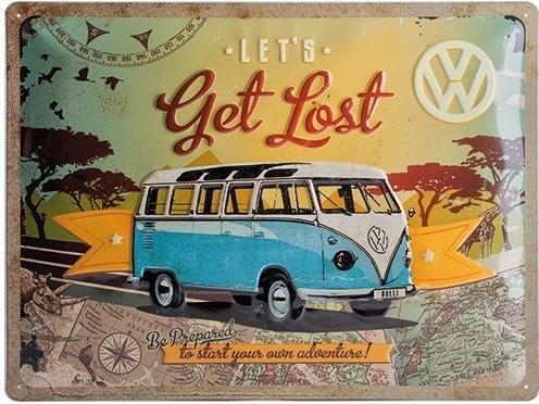 Image du produit Tomato Plaque de tôle Bulli - Let's Get Lost (30 x 40 cm)