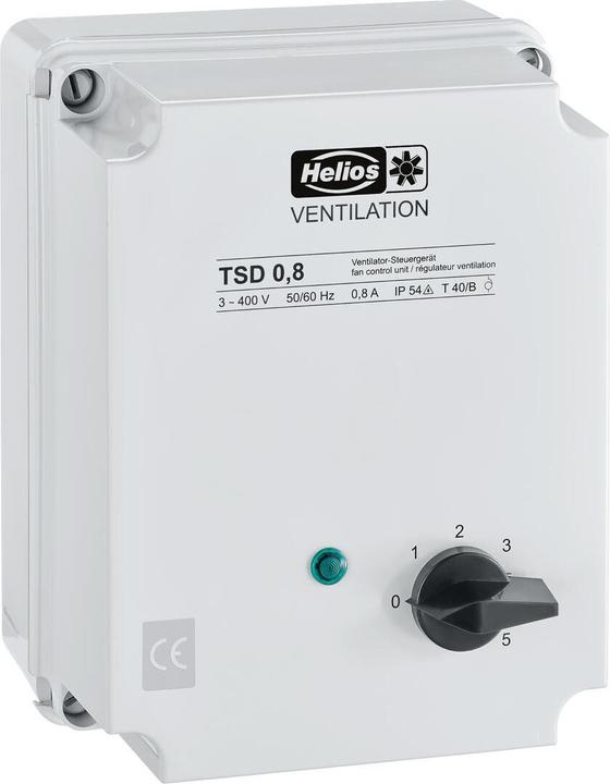 Produktbild Helios HELI TSD 1,5 Trafo-Drehzahlsteller 400V 1,5A 3-phasig IP54