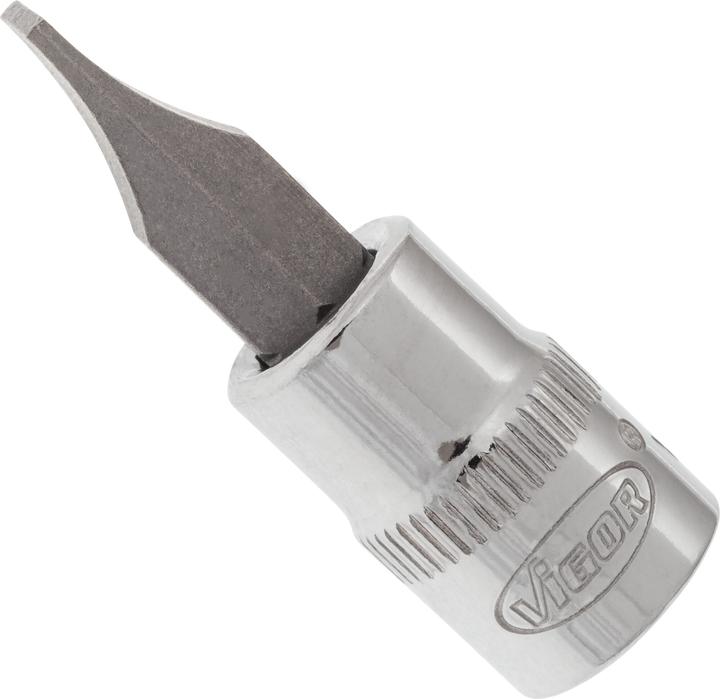Actual product image Vigor SLOTTED SCREWDRIVER BIT 1/4" 1,2X7MM