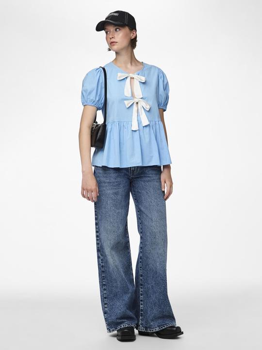 Actual product image Pieces PCGOLLY top with puff sleeves (S)