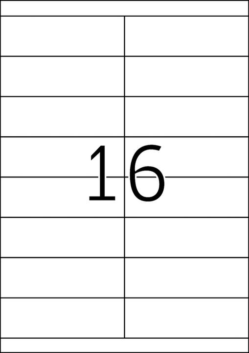 Nutritional values and ingredients TopStick TOP STICK universal labels, 105 x 33.8 mm, white, 100 sheets