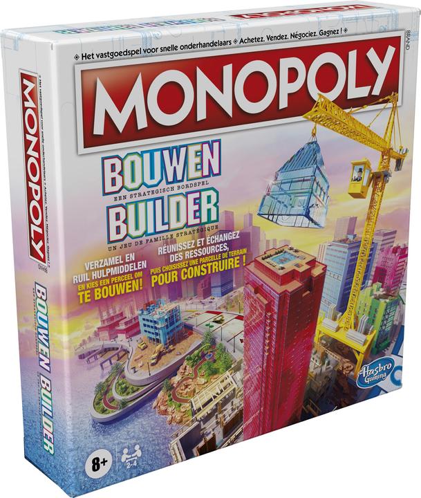 Hasbro Gaming Monopoly Build - Edizione belga Gioco da tavolo Gioco di strategia Gioco per famiglie Giochi per (Francese, Olandese)