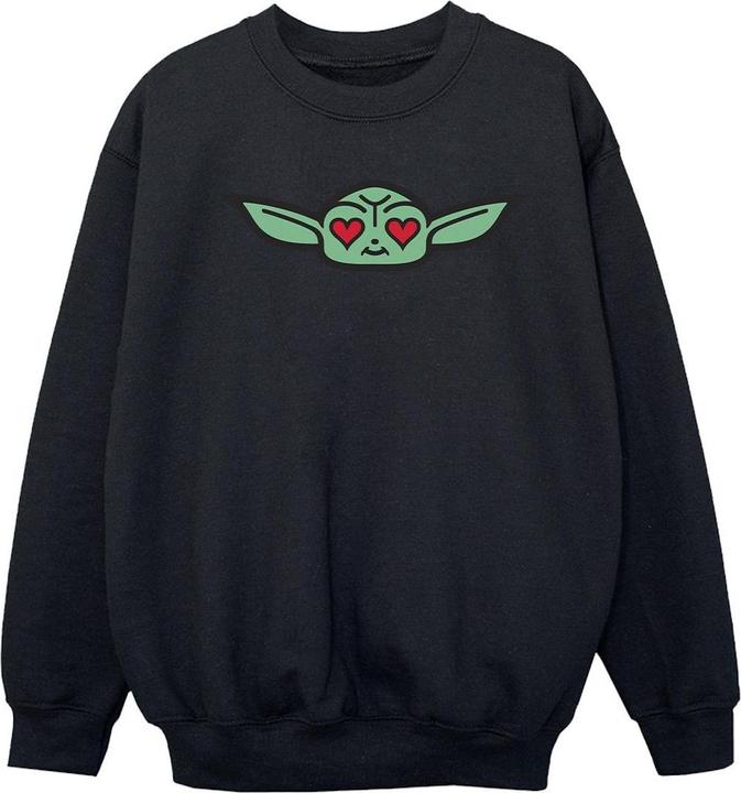 Produktbild Star Wars The Mandalorian Grogu Heart Eyes Sweatshirt Mädchen (140, 146)
