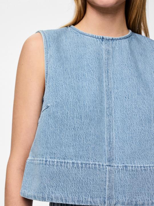 Produktbild Pieces PCFLORA ÄRMELLOSES DENIM Oberteil (M)