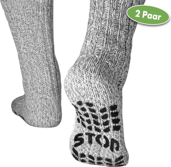 Produktbild Vital Comfort Stopper-Socken, 2 Paar (hellgrau) (35 - 38)