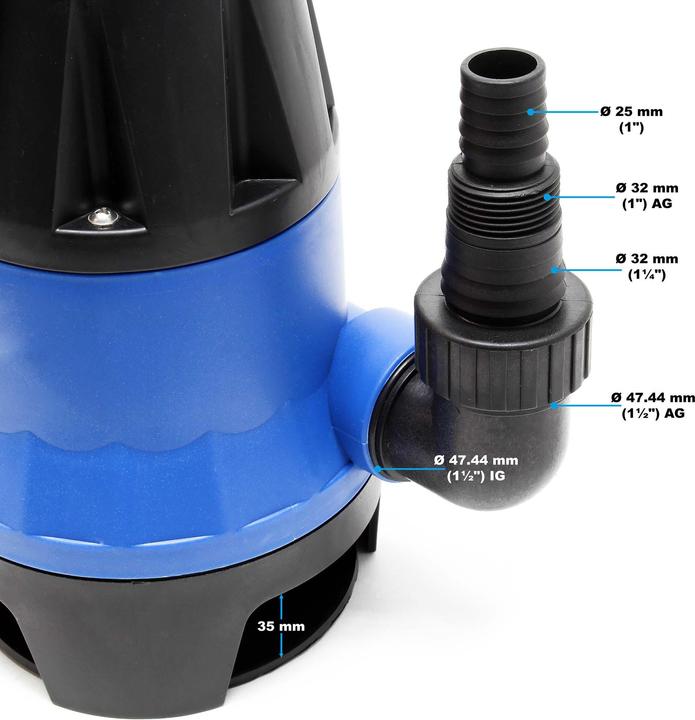 Actual product image Wiltec Submersible Pump for Clean Dirty Flood Water 900 watts 14000l/h sewage pump (Sewage pump)