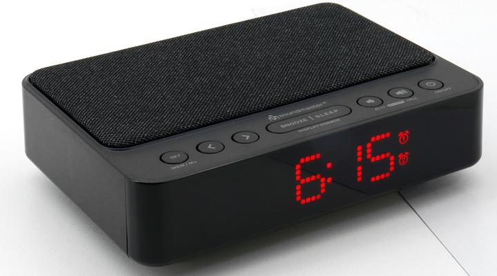 Actual product image Soundmaster FM PLL clock radio UR124SW, with wireless charging function