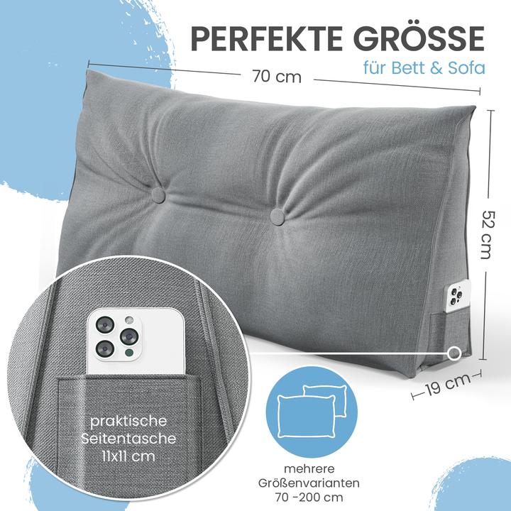 Image du produit Aktivshop Coussins de lit et de soutien dorsal (20 x 70 x 50 cm)