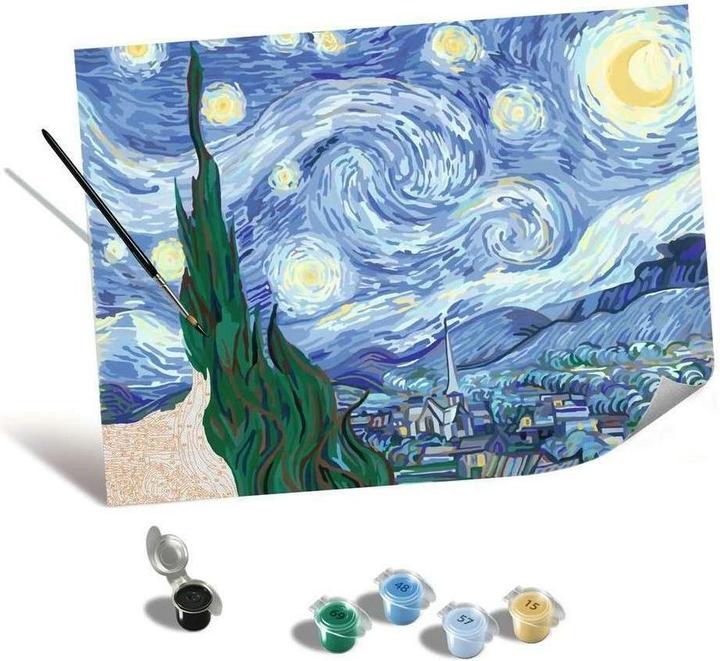 Immagine prodotto Ravensburger CreArt - Pittura per numeri 23915 - Collezione ART: Notte stellata (Van Gogh) - a partire da 14