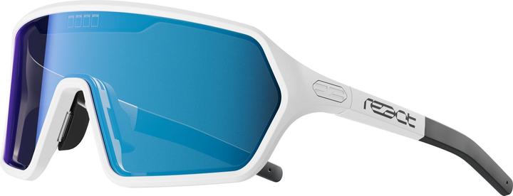 React rev sky/white Sonnenbrille schmal (metallblau-weiss, Blaue Verspiegelung)