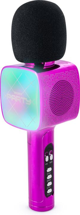 Bigben PARTY BTMIC - Microfono + altoparlante senza fili con effetti luminosi - rosa