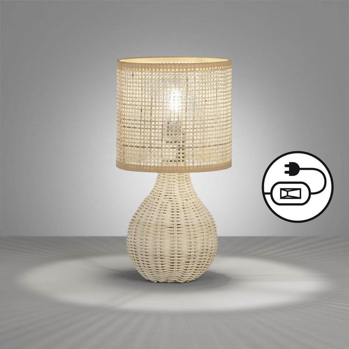 Actual product image Fischer & Honsel Honsel Nature table lamp E14 switchable lampshade Rebestrick natural vine 50735 (E14)