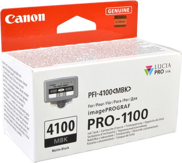 Actual product image Canon PFI-4100 MBK matte black (FC)