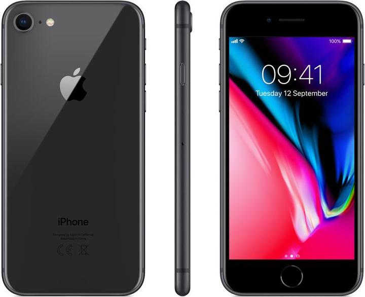 Produktbild Apple iPhone 8 (256 GB, Space Gray, 4.70", Single SIM, 12 Mpx, 4G)