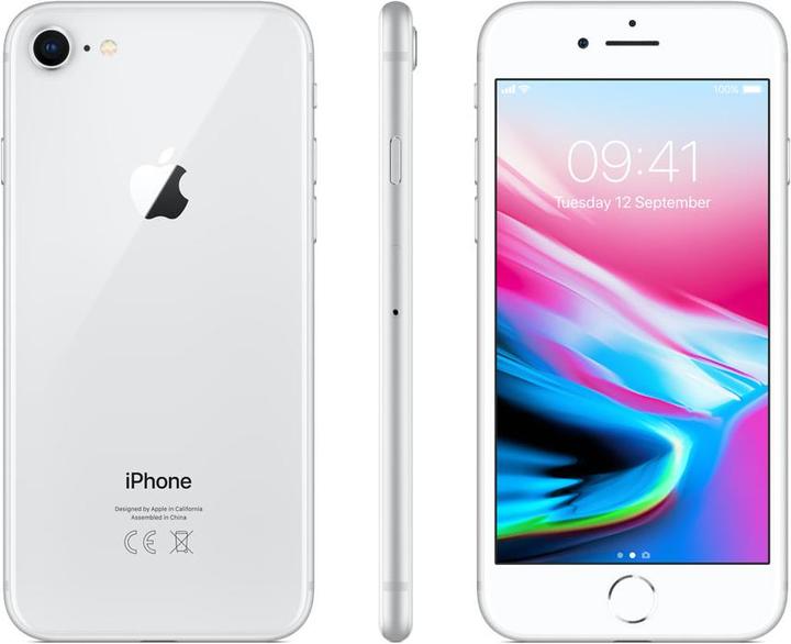 Apple iPhone 8 (64 GB, Silver, 4.70", Single SIM, 12 Mpx, 4G)