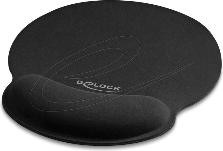 Delock Mouse pad with palm rest round black (S)