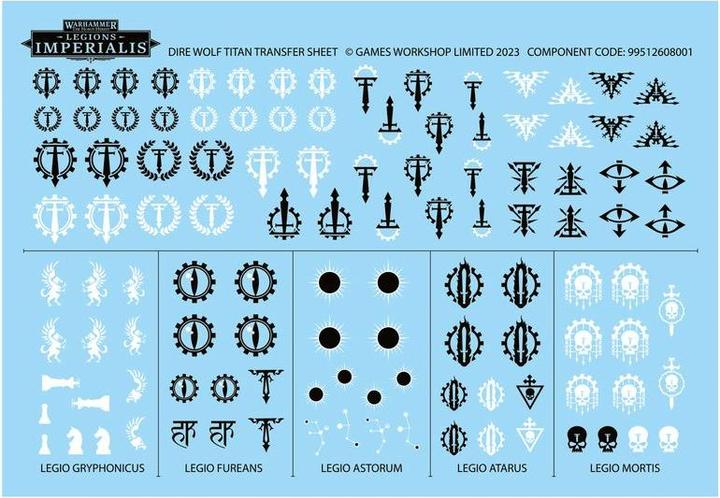 Produktbild Games Workshop Legions Imperialis: Dire Wolf Heavy Scout Titans (Kunststoff)