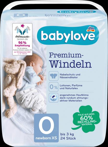 dm babylove Premium-Windeln (Size 0, Pack, 24 Piece)