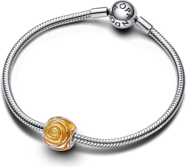 Immagine prodotto Pandora Charm a forma di rosa gialla in fiore (Argento 925, Smalto)
