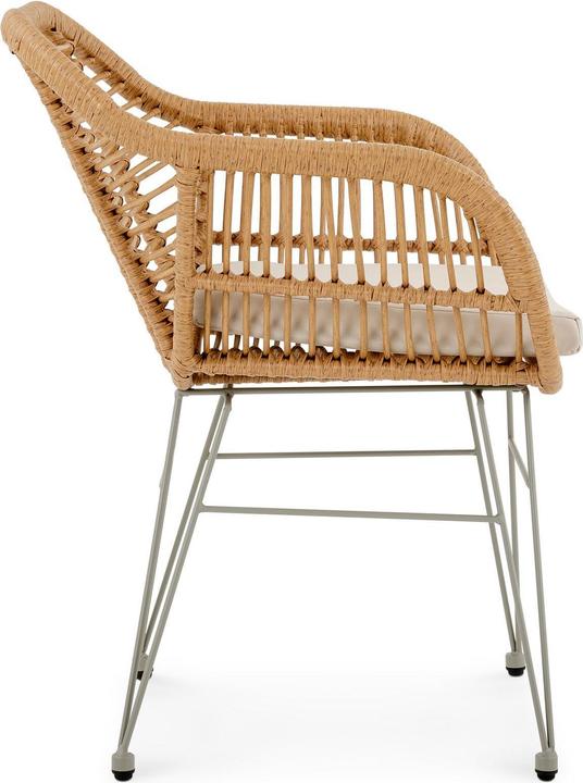 Actual product image IDIMEX Gartenstuhl PARAMO aus Polyrattan – Natur/Beige