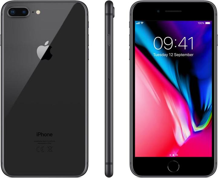 Produktbild Apple iPhone 8 Plus (64 GB, Space Gray, 5.50", Single SIM, 12 Mpx, 4G)