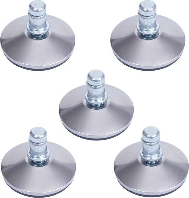 Mendler Set di 5 piedini da pavimento HWC-K73 al posto delle rotelle - supporto stabile per sedia da