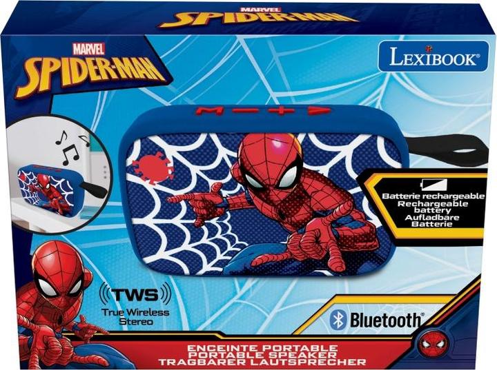 Actual product image Lexibook Spider-Man Bluetooth portable radio speaker with fabric finish