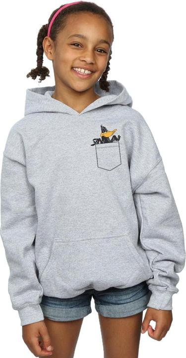 Produktbild Looney Tunes Daffy Duck Faux Pocket Kapuzenpullover Mädchen (116)