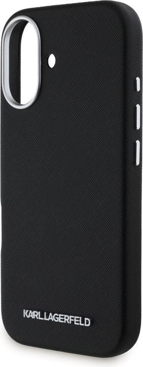 Actual product image Karl Lagerfeld Hardcase MagSafe FW Saffiano Metal Logo Case for iPhone 16 6,1" Black (Apple iPhone 16)