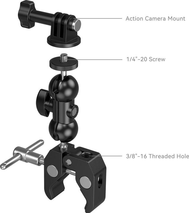 Actual product image SmallRig Super Clamp with Magic Arm ball head (Various video accessories)