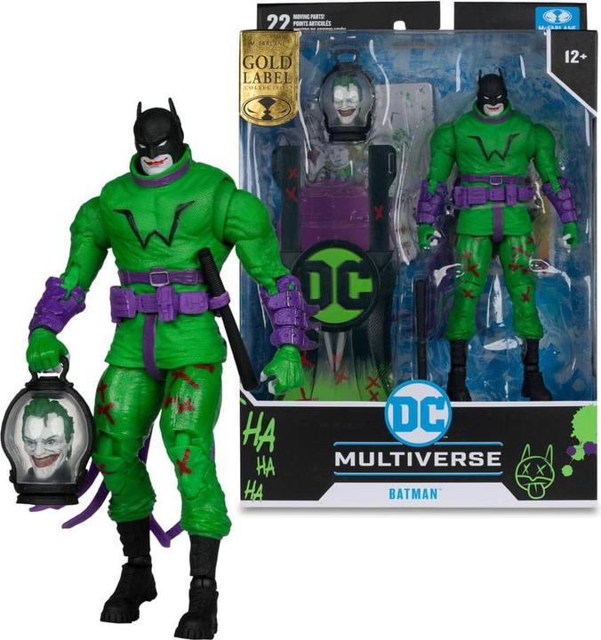 Actual product image McFarlane DC Multiverse action figure Batman (Batman: Last Knight on Earth) Jokerised (Gold Label) 18 cm
