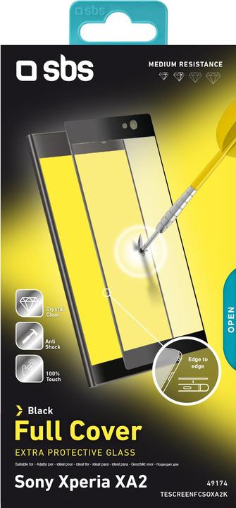 Image du produit SBS Protection d'écran en verre Full Cover pour Sony Xperia XA2 (1 pièce(s), Sony Xperia XA2)