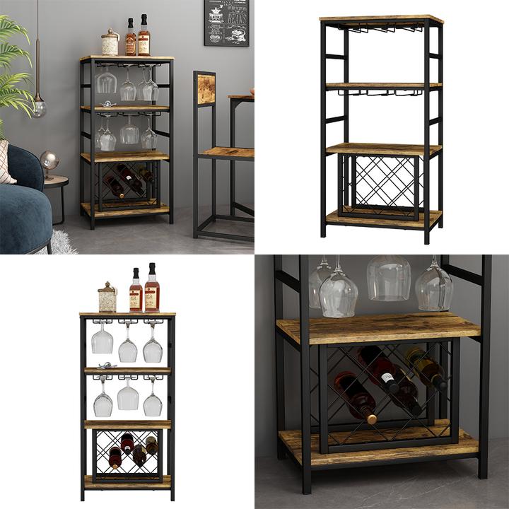 Produktbild Vichy Weinregal Vela, Eiche rustikal, 50 x 100 cm mit Glashalter