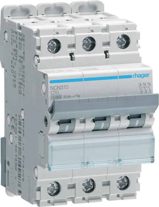 Actual product image Hager Built-in automatic control "C" 3x 10A