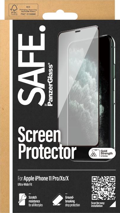 Actual product image Safe. Screen protector Case Friendly iPhone X/Xs/11 Pro (1 Piece, Apple iPhone X, Realme 11 Pro+)