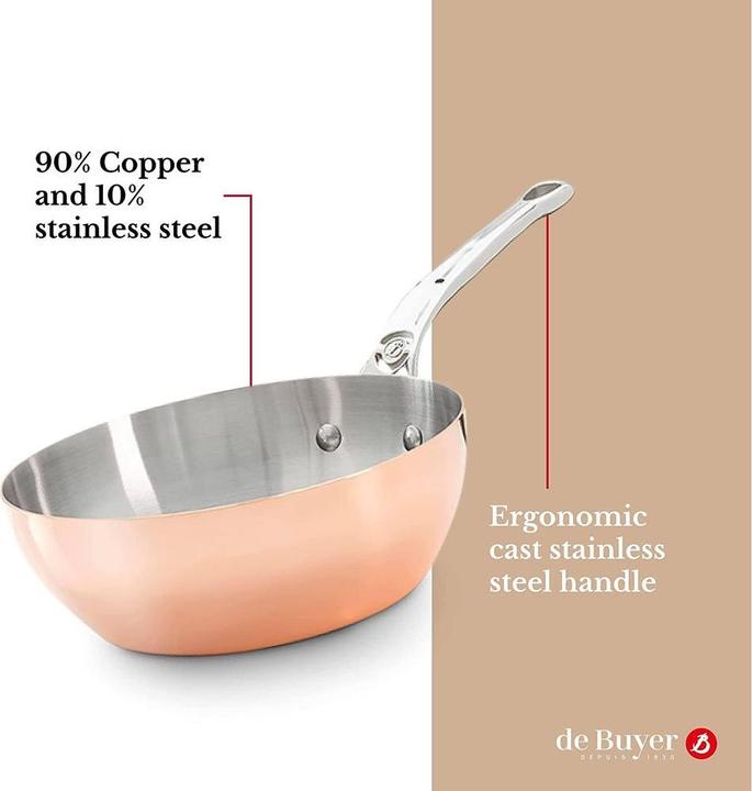Actual product image de Buyer prima matera (24 cm, Frying pan, Stainless steel, Copper)
